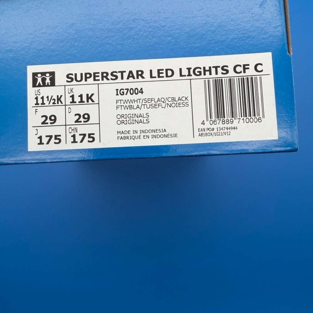 Adidas Superstar LED Lights CF C White Black‎ IG7004 11.5K - Picture 4 of 4